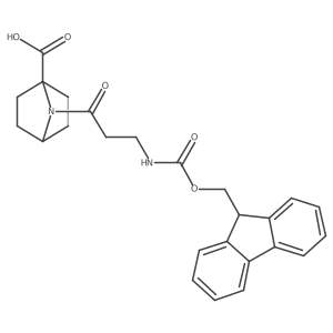 7-[3-({[(9H-fluoren-9-yl)methoxy]carbonyl}amino)propanoyl]-7-azabicyclo[2.2.1]heptane-1-carboxylic acid结构式