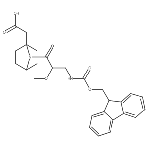 2-{7-[3-({[(9H-fluoren-9-yl)methoxy]carbonyl}amino)-2-methoxypropanoyl]-7-azabicyclo[2.2.1]heptan-1-yl}acetic acid Structure