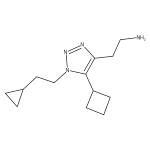 2-[5-cyclobutyl-1-(2-cyclopropylethyl)-1H-1,2,3-triazol-4-yl]ethan-1-amine Structure