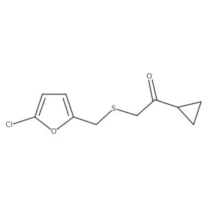 2-{[(5-Chlorofuran-2-yl)methyl]sulfanyl}-1-cyclopropylethan-1-one Structure