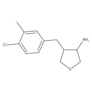 4-[(4-Chloro-3-methylphenyl)methyl]thiolan-3-amine Structure