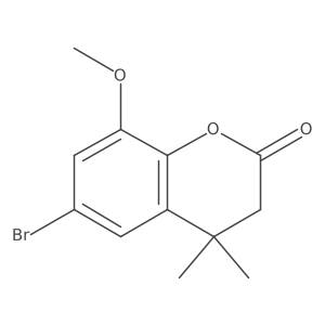 6-Bromo-8-methoxy-4,4-dimethylchroman-2-one Structure