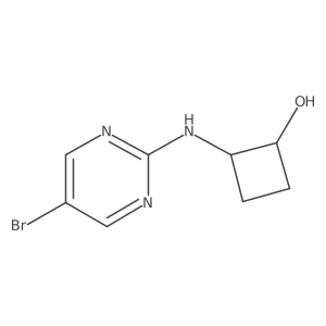 2-[(5-Bromopyrimidin-2-yl)amino]cyclobutan-1-ol Structure
