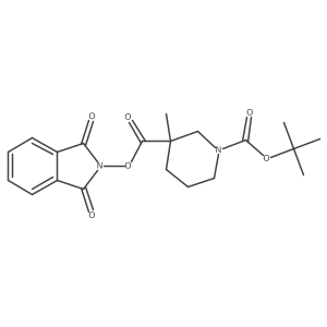 1-(Tert-butyl) 3-(1,3-dioxoisoindolin-2-yl) 3-methylpiperidine-1,3-dicarboxylate Structure