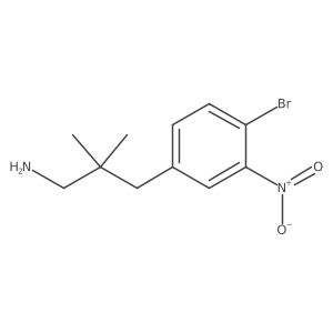 3-(4-Bromo-3-nitrophenyl)-2,2-dimethylpropan-1-amine Structure