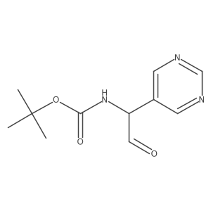 tert-butyl N-[2-oxo-1-(pyrimidin-5-yl)ethyl]carbamate Structure