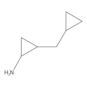 2-(Cyclopropylmethyl)cyclopropan-1-amine结构式