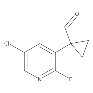 1-(5-Chloro-2-fluoropyridin-3-yl)cyclopropane-1-carbaldehyde结构式