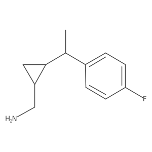 {2-[1-(4-Fluorophenyl)ethyl]cyclopropyl}methanamine结构式