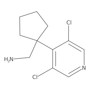 [1-(3,5-Dichloropyridin-4-yl)cyclopentyl]methanamine结构式