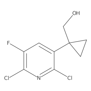 [1-(2,6-Dichloro-5-fluoropyridin-3-yl)cyclopropyl]methanol Structure