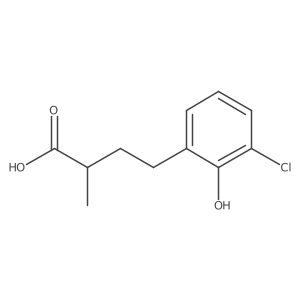 4-(3-Chloro-2-hydroxyphenyl)-2-methylbutanoic acid Structure