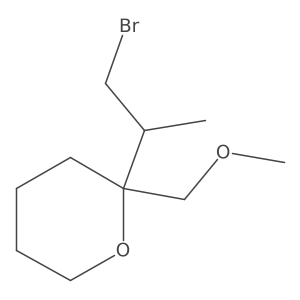 2-(1-Bromopropan-2-yl)-2-(methoxymethyl)oxane Structure
