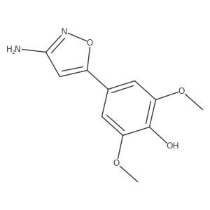4-(3-Amino-1,2-oxazol-5-yl)-2,6-dimethoxyphenol Structure