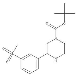 Tert-butyl 3-(3-methanesulfonylphenyl)piperazine-1-carboxylate结构式