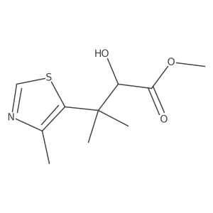 Methyl 2-hydroxy-3-methyl-3-(4-methyl-1,3-thiazol-5-yl)butanoate结构式