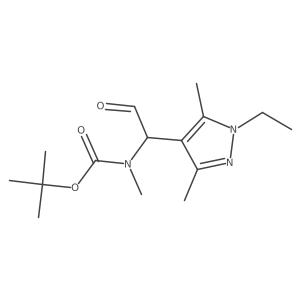 tert-butyl N-[1-(1-ethyl-3,5-dimethyl-1H-pyrazol-4-yl)-2-oxoethyl]-N-methylcarbamate Structure