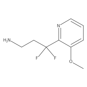 3,3-Difluoro-3-(3-methoxypyridin-2-yl)propan-1-amine结构式