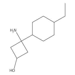 3-Amino-3-(4-ethylcyclohexyl)cyclobutan-1-ol Structure
