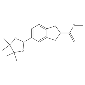 methyl 5-(4,4,5,5-tetramethyl-1,3,2-dioxaborolan-2-yl)indane-2-carboxylate Structure