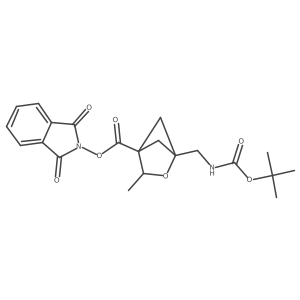 1,3-dioxo-2,3-dihydro-1H-isoindol-2-yl 1-({[(tert-butoxy)carbonyl]amino}methyl)-3-methyl-2-oxabicyclo[2.1.1]hexane-4-carboxylate Structure