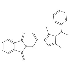 1,3-dioxo-2,3-dihydro-1H-isoindol-2-yl 2,5-dimethyl-1-(1-phenylethyl)-1H-pyrrole-3-carboxylate结构式