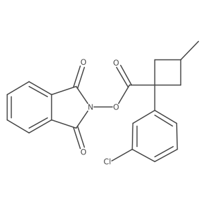 1,3-dioxo-2,3-dihydro-1H-isoindol-2-yl 1-(3-chlorophenyl)-3-methylcyclobutane-1-carboxylate结构式