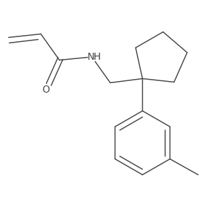 N-{[1-(3-methylphenyl)cyclopentyl]methyl}prop-2-enamide结构式