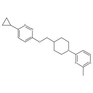 4-(4-{[(6-Cyclopropylpyridazin-3-yl)oxy]methyl}piperidin-1-yl)-2-methylpyrimidine结构式