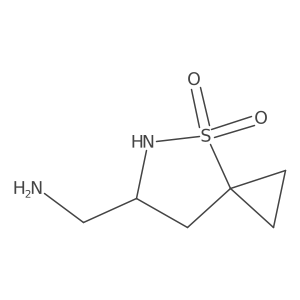 6-(Aminomethyl)-4lambda6-thia-5-azaspiro[2.4]heptane-4,4-dione结构式