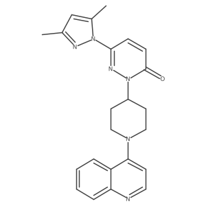 6-(3,5-Dimethylpyrazol-1-yl)-2-(1-quinolin-4-ylpiperidin-4-yl)pyridazin-3-one结构式
