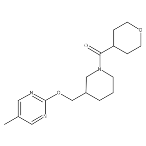 5-Methyl-2-{[1-(oxane-4-carbonyl)piperidin-3-yl]methoxy}pyrimidine结构式