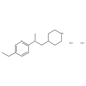 5-Ethyl-N-methyl-N-(piperidin-4-ylmethyl)pyrimidin-2-amine;dihydrochloride结构式