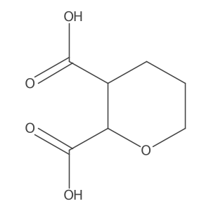 tetrahydro-2H-Pyran-2,3-dicarboxylic acid Structure