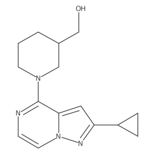 (1-{2-Cyclopropylpyrazolo[1,5-a]pyrazin-4-yl}piperidin-3-yl)methanol Structure