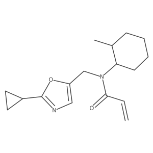 N-[(2-Cyclopropyl-1,3-oxazol-5-yl)methyl]-N-(2-methylcyclohexyl)prop-2-enamide Structure