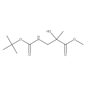 Methyl 3-{[(tert-butoxy)carbonyl]amino}-2-hydroxy-2-methylpropanoate结构式