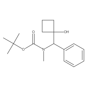 tert-butyl N-[(1-hydroxycyclobutyl)(phenyl)methyl]-N-methylcarbamate Structure
