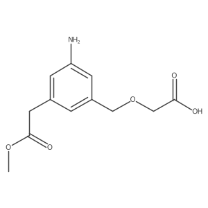 2-{[3-Amino-5-(2-methoxy-2-oxoethyl)phenyl]methoxy}acetic acid Structure