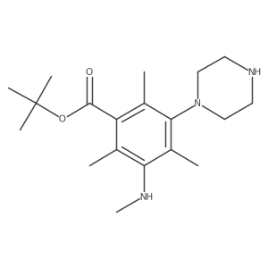 Tert-butyl 2,4,6-trimethyl-3-(methylamino)-5-(piperazin-1-yl)benzoate Structure