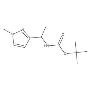 tert-butyl N-[1-(1-methyl-1H-pyrazol-3-yl)ethyl]carbamate结构式