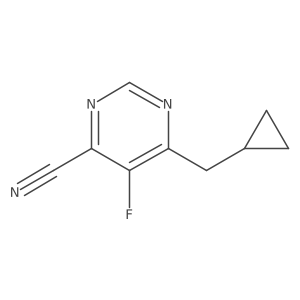 6-(Cyclopropylmethyl)-5-fluoropyrimidine-4-carbonitrile Structure