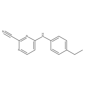 4-[(4-Ethylphenyl)amino]pyrimidine-2-carbonitrile Structure