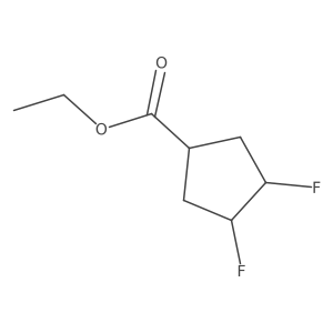Rel-ethyl (1r,3R,4S)-3,4-difluorocyclopentane-1-carboxylate结构式