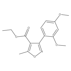 Ethyl 3-(2,4-dimethoxyphenyl)-5-methylisoxazole-4-carboxylate结构式