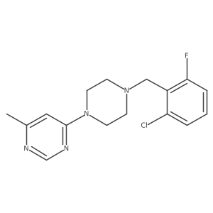 4-{4-[(2-Chloro-6-fluorophenyl)methyl]piperazin-1-yl}-6-methylpyrimidine结构式