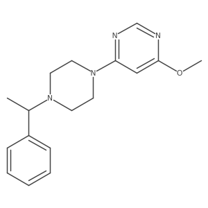 4-Methoxy-6-[4-(1-phenylethyl)piperazin-1-yl]pyrimidine Structure