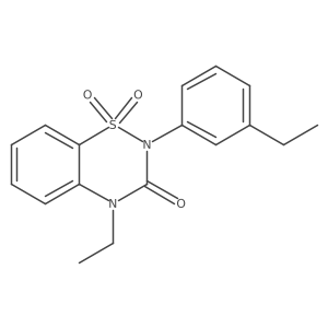 4-ethyl-2-(3-ethylphenyl)-3,4-dihydro-2H-1lambda6,2,4-benzothiadiazine-1,1,3-trione Structure