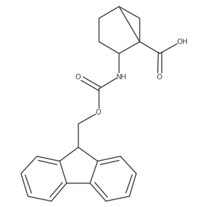 2-({[(9H-fluoren-9-yl)methoxy]carbonyl}amino)bicyclo[3.1.0]hexane-1-carboxylic acid结构式