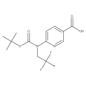 6-{[(Tert-butoxy)carbonyl](2,2,2-trifluoroethyl)amino}pyridine-3-carboxylic acid Structure